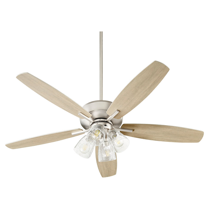Quorum 7052-465 52" Ceiling Fan, Satin Nickel