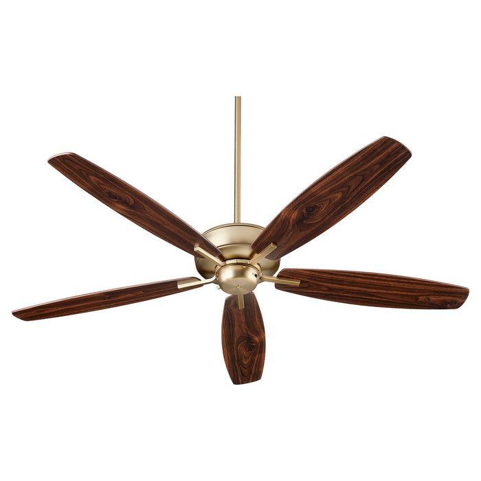 Quorum 7060-80 60" Ceiling Fan, Aged Brass