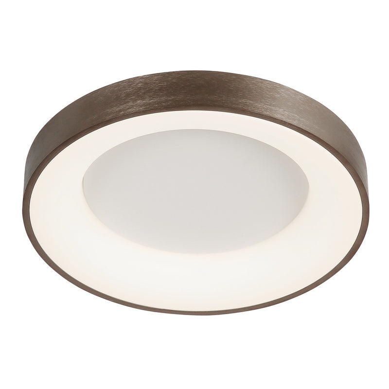 Justice Designs ACR-4052-OPAL-LTBZ LED Flush-Mount, Light Bronze