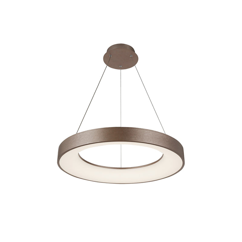 Justice Designs ACR-4060-OPAL-LTBZ LED Pendant, Light Bronze