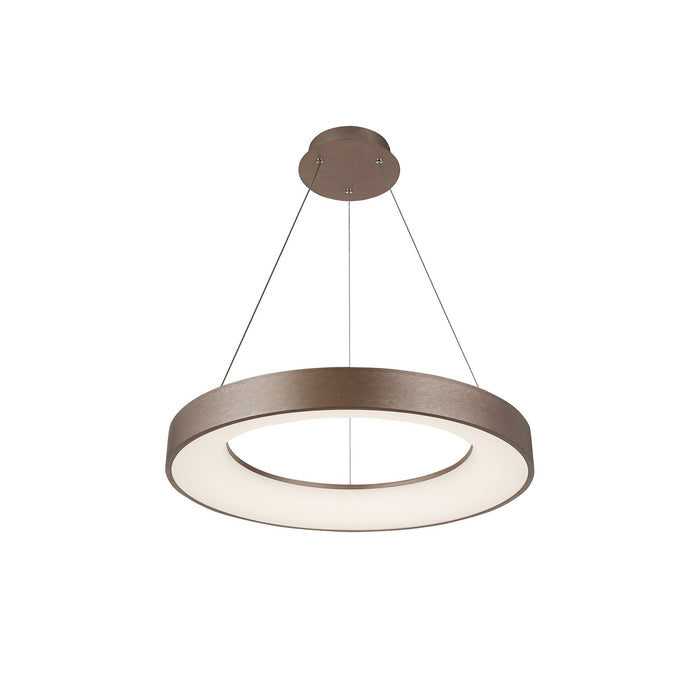 Justice Designs ACR-4060-OPAL-LTBZ LED Pendant, Light Bronze