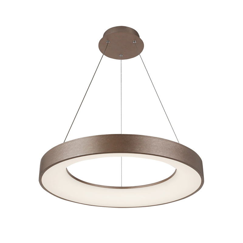 Justice Designs ACR-4061-OPAL-LTBZ LED Pendant, Light Bronze