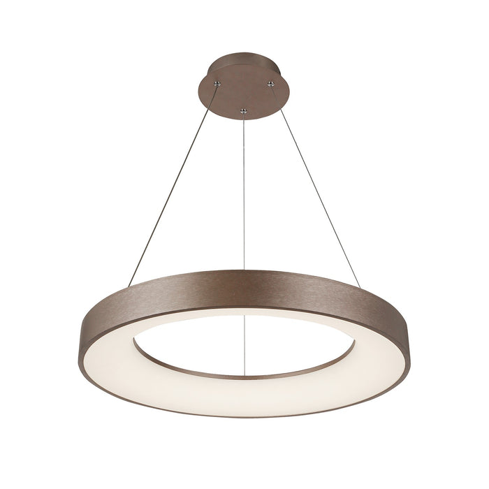 Justice Designs ACR-4061-OPAL-LTBZ LED Pendant, Light Bronze