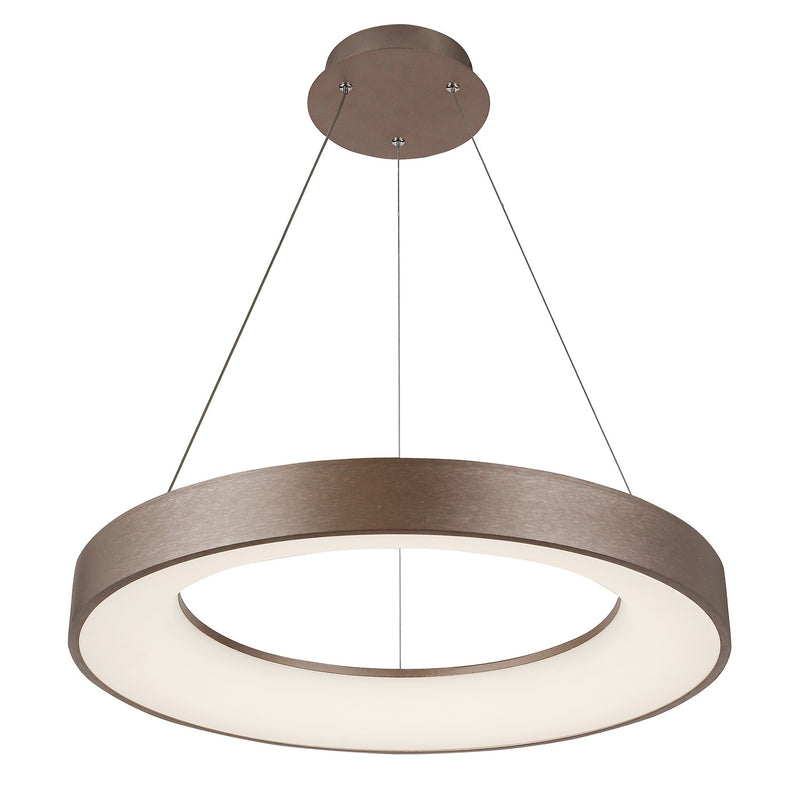 Justice Designs ACR-4062-OPAL-LTBZ LED Pendant, Light Bronze