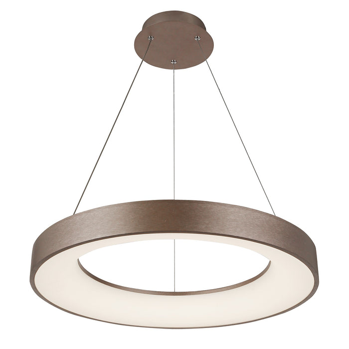Justice Designs ACR-4062-OPAL-LTBZ LED Pendant, Light Bronze