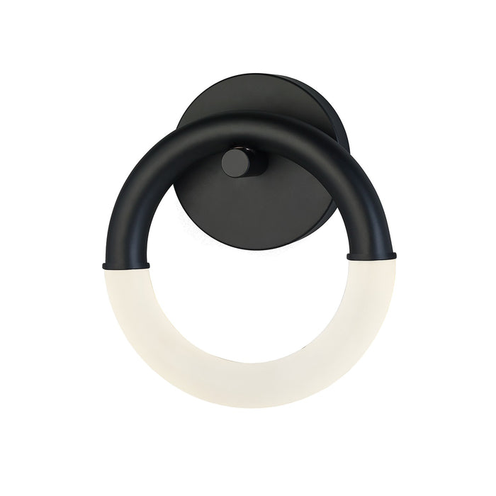 Justice Designs ACR-4201-FRST-MBLK LED Wall Sconce, Matte Black