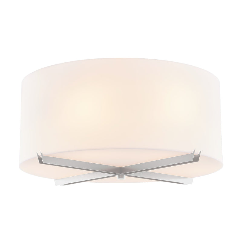 Justice Designs ACR-9526-OPAL-NCKL Six Light Flush-Mount, Dark Bronze