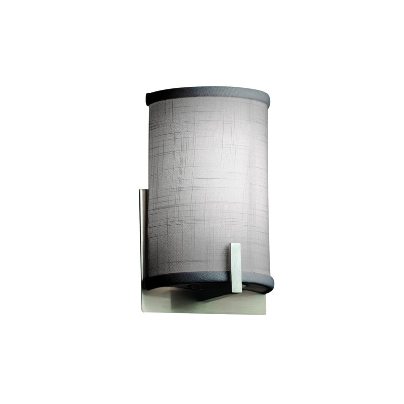 Justice Designs FAB-5531-GRAY-NCKL One Light Wall Sconce, Brushed Nickel