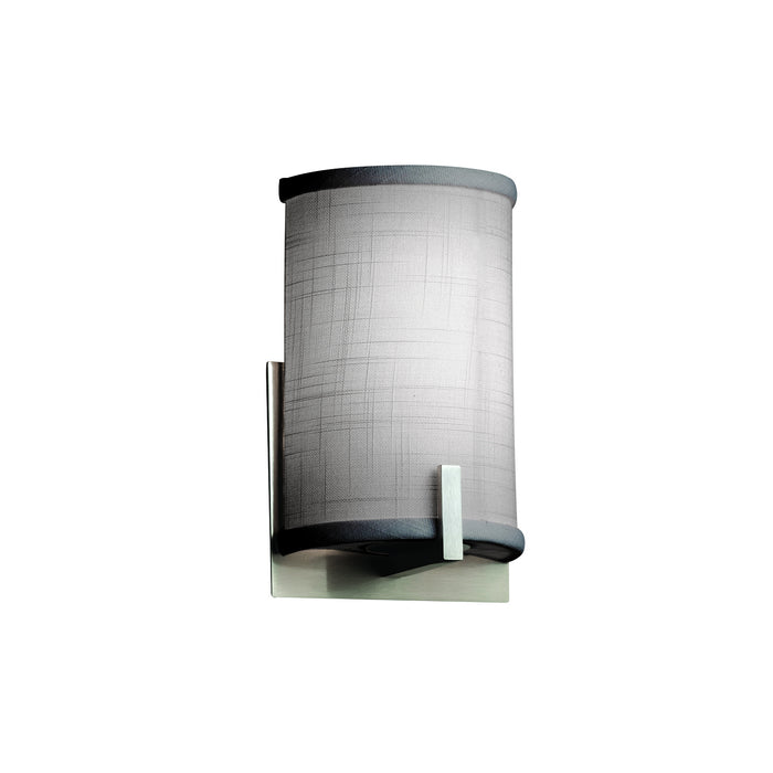 Justice Designs FAB-5531-GRAY-NCKL One Light Wall Sconce, Brushed Nickel