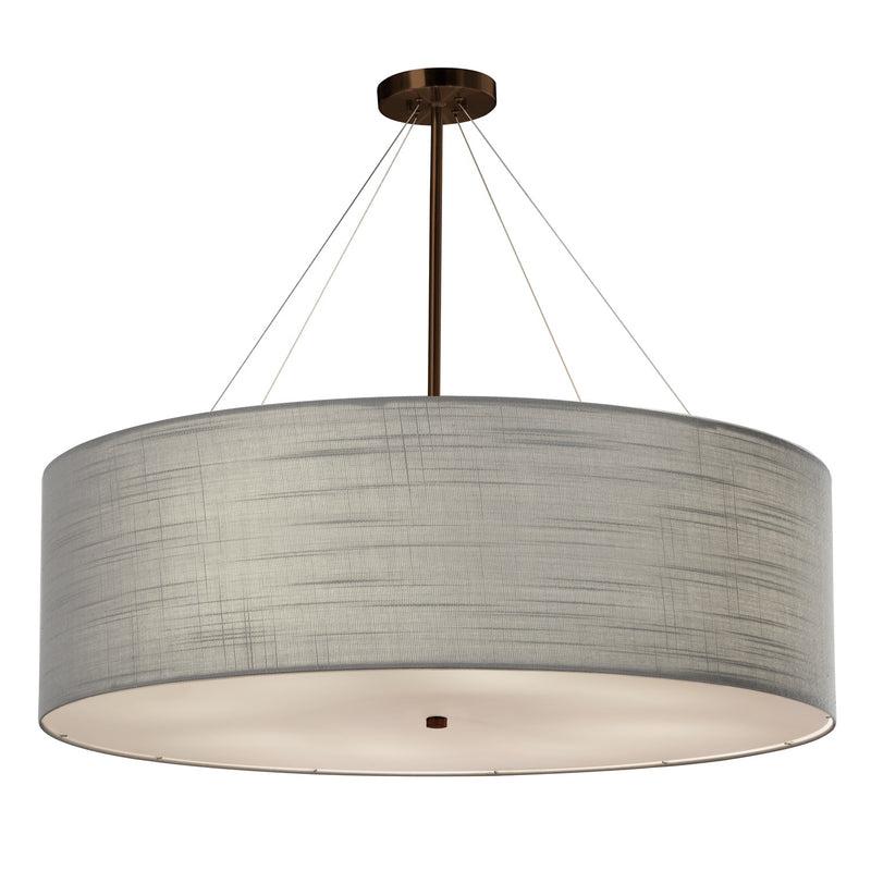 Justice Designs FAB-9594-GRAY-DBRZ Eight Light Pendant, Dark Bronze