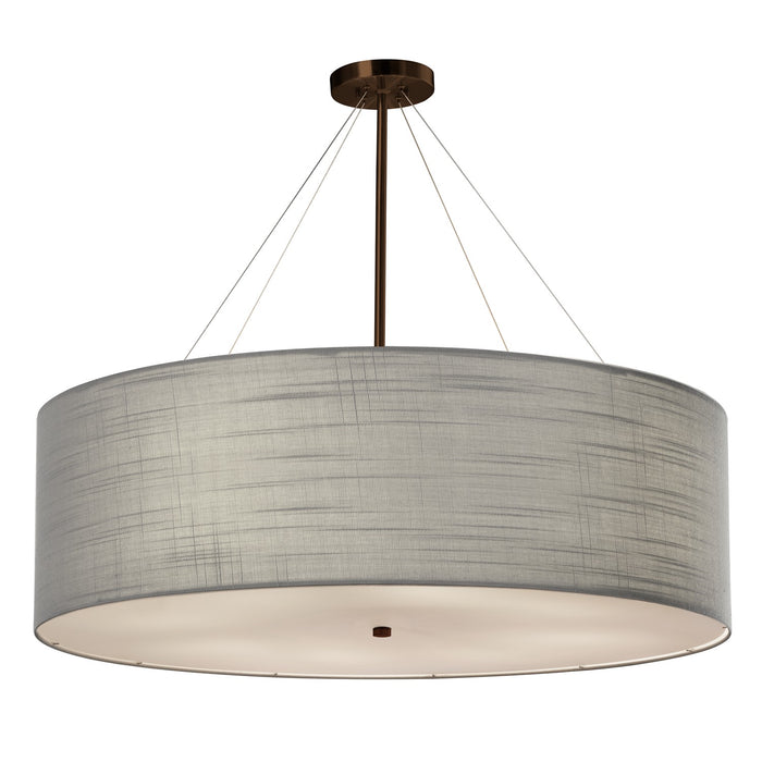 Justice Designs FAB-9594-GRAY-DBRZ Eight Light Pendant, Dark Bronze