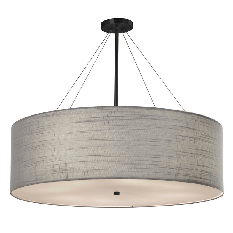 Justice Designs FAB-9594-GRAY-MBLK Eight Light Pendant, Matte Black