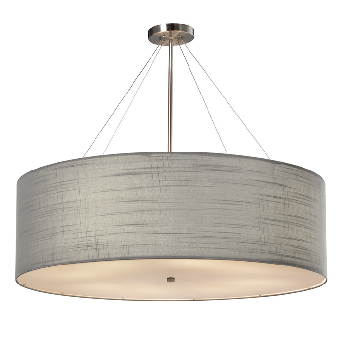 Justice Designs FAB-9594-GRAY-NCKL Eight Light Pendant, Brushed Nickel