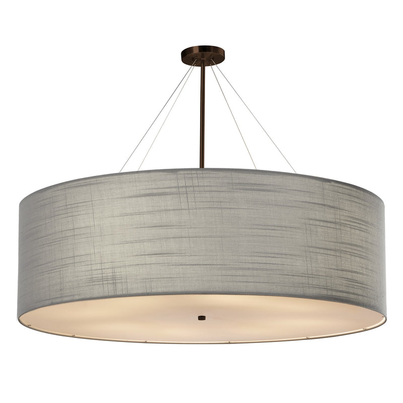 Justice Designs FAB-9597-GRAY-DBRZ Eight Light Pendant, Dark Bronze