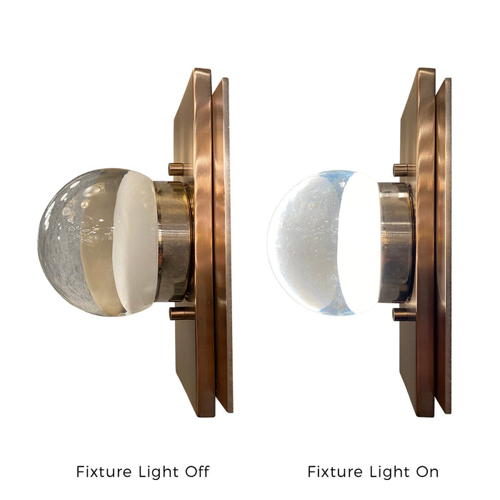 Justice Designs FSN-4041-CLOP-BRSS LED Wall Sconce, Brushed Brass