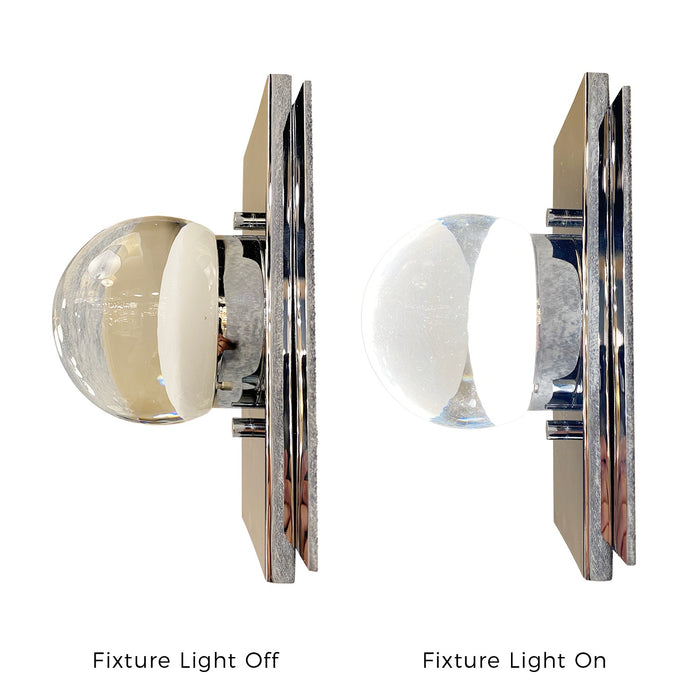 Justice Designs FSN-4041-CLOP-CROM LED Wall Sconce, Polished Chrome