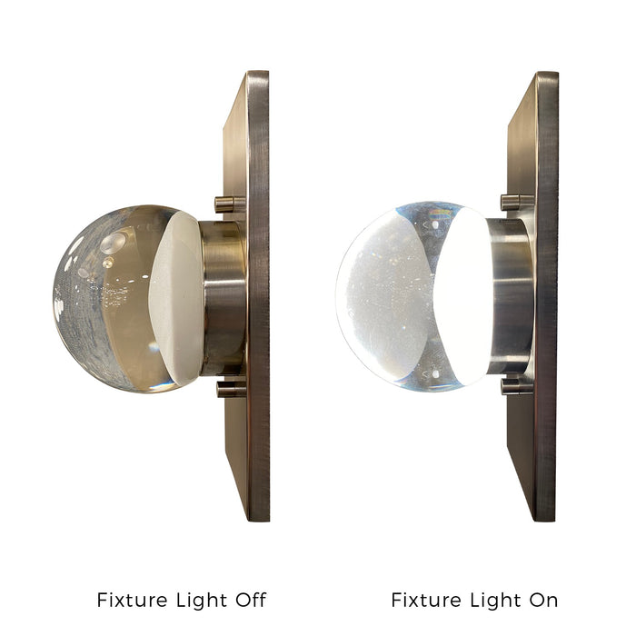 Justice Designs FSN-4041-CLOP-NCKL LED Wall Sconce, Brushed Nickel