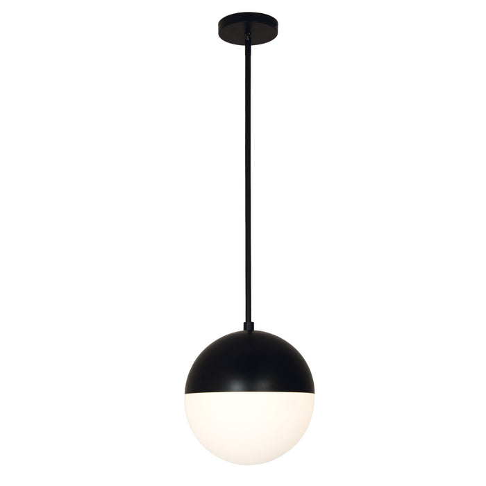 Justice Designs FSN-4151-OPAL-MBLK LED Pendant, Matte Black