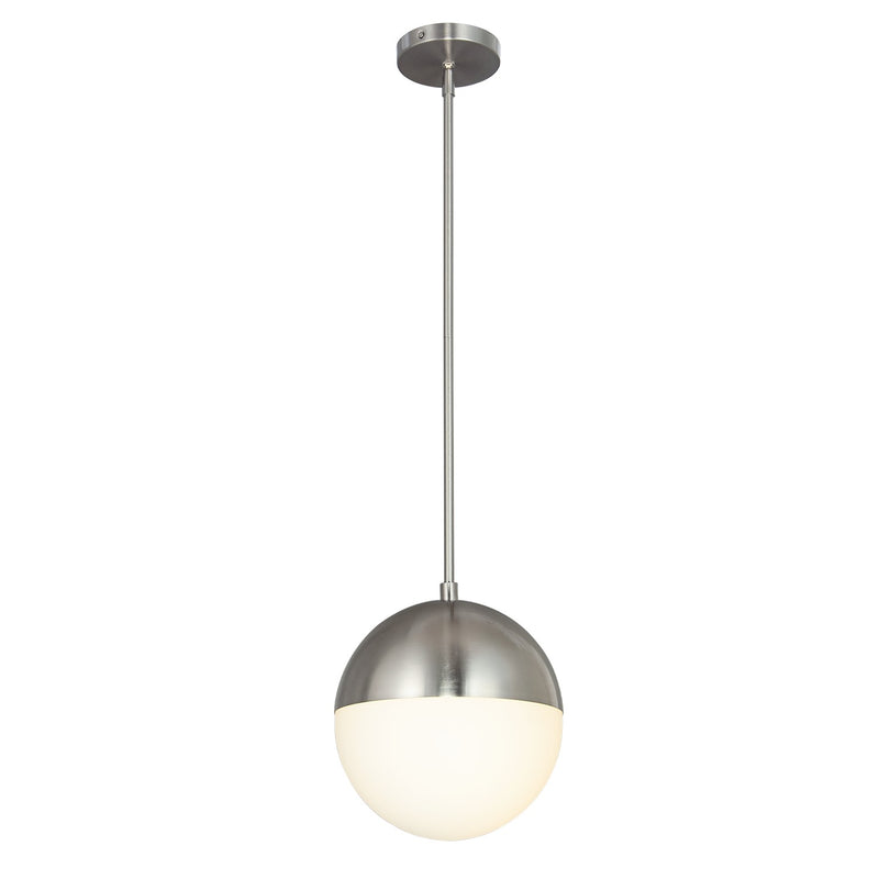 Justice Designs FSN-4151-OPAL-NCKL LED Pendant, Brushed Nickel