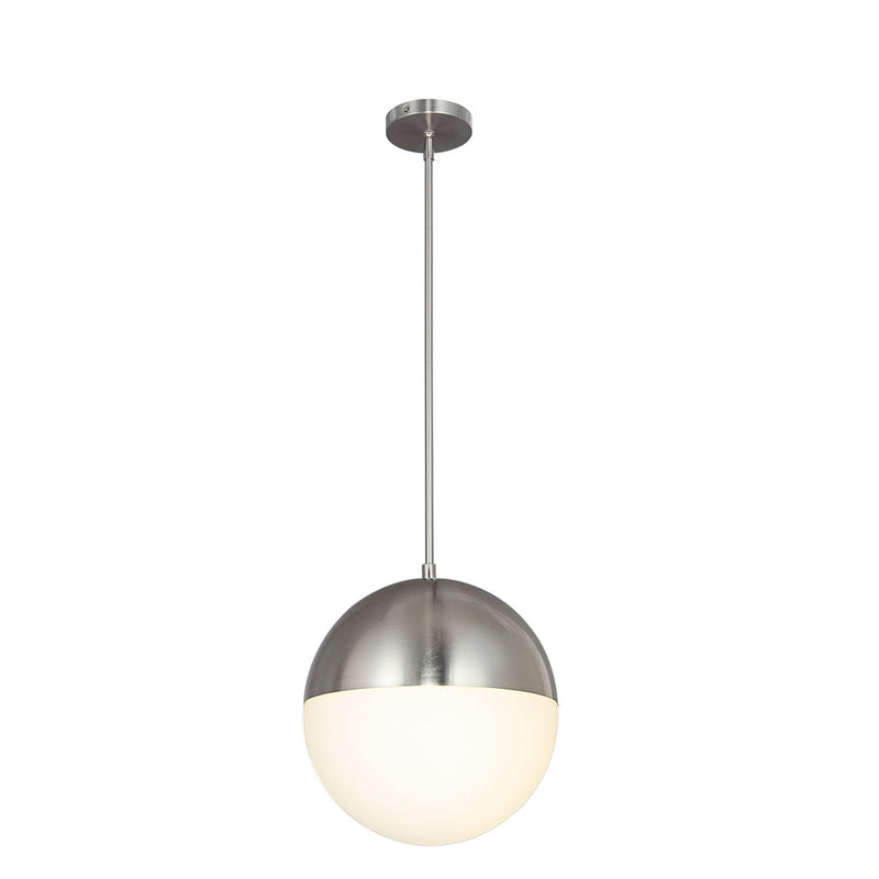 Justice Designs FSN-4152-OPAL-NCKL LED Pendant, Brushed Nickel