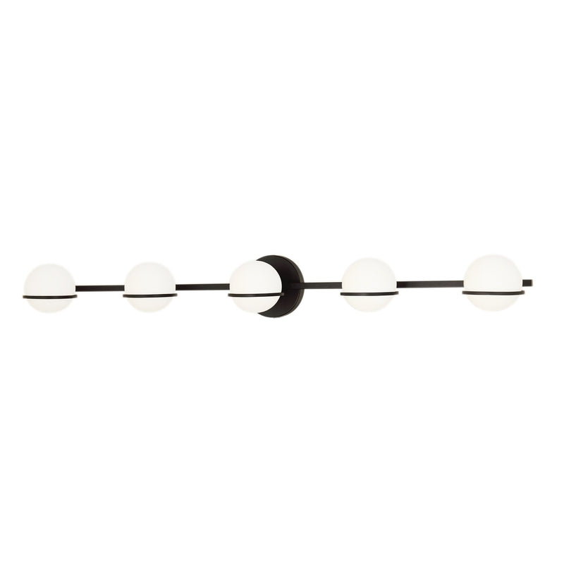 Justice Designs FSN-4165-OPAL-MBLK LED Bath Bar, Matte Black