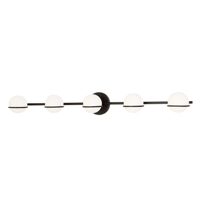 Justice Designs FSN-4165-OPAL-MBLK LED Bath Bar, Matte Black