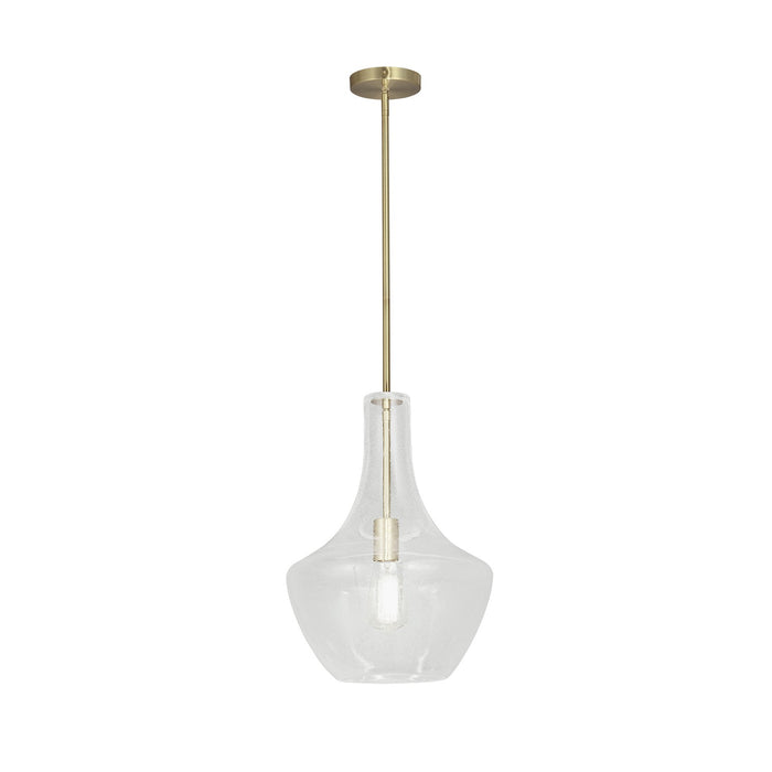 Justice Designs FSN-4170-SEED-BRSS One Light Pendant, Brushed Brass