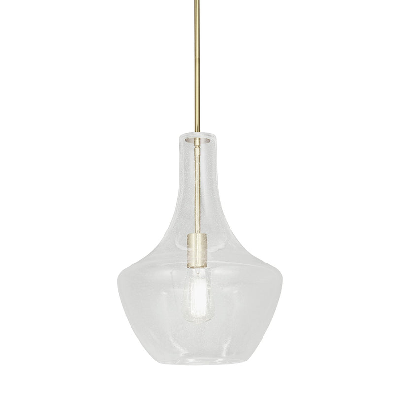 Justice Designs FSN-4171-SEED-BRSS One Light Pendant, Brushed Brass