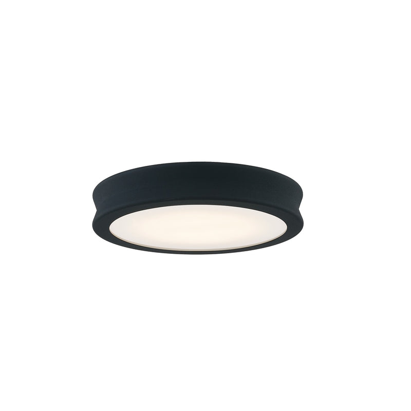 Justice Designs FSN-4180-OPAL-MBTX LED Flush-Mount, Matte Black - Textured