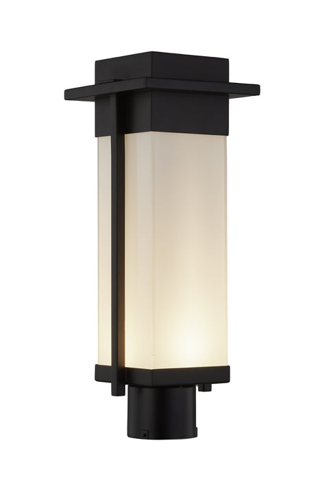 Justice Designs FSN-7542W-OPAL-MBLK LED Post Mount, Matte Black