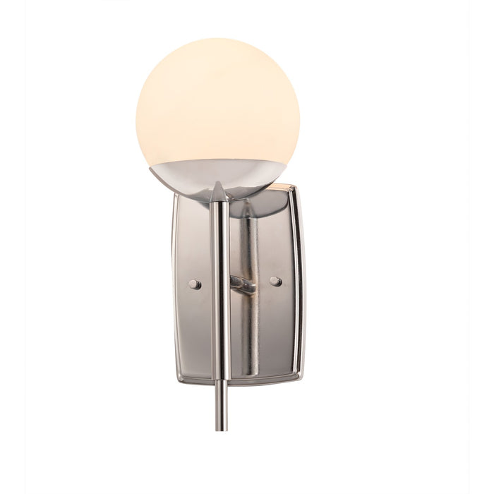 Justice Designs FSN-8961-OPAL-CROM One Light Wall Sconce, Polished Chrome