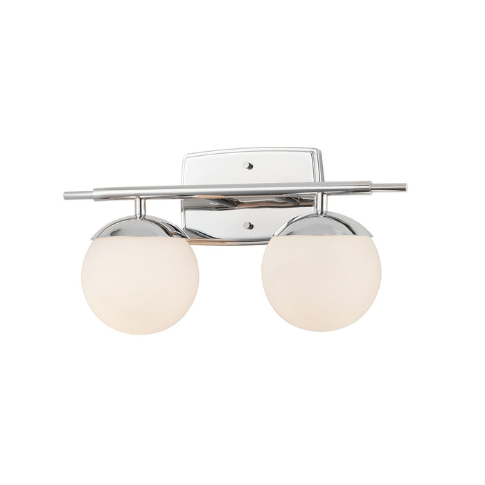 Justice Designs FSN-8962-OPAL-CROM Two Light Bath Bar, Polished Chrome