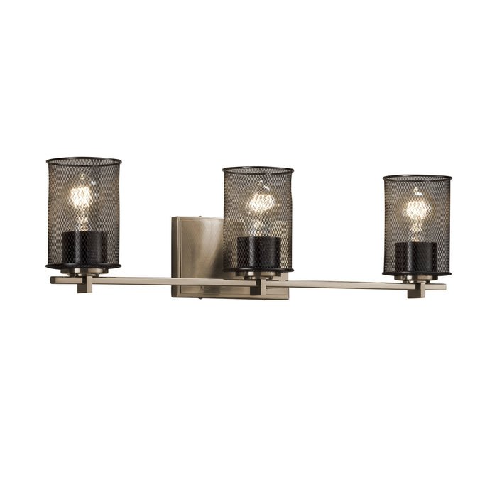 Justice Designs MSH-8443-10-BRSS Three Light Bath Bar, Brushed Brass