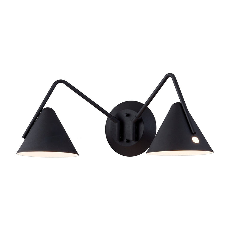 Justice Designs NSH-4242-MBTX LED Wall Sconce, Matte Black - Textured
