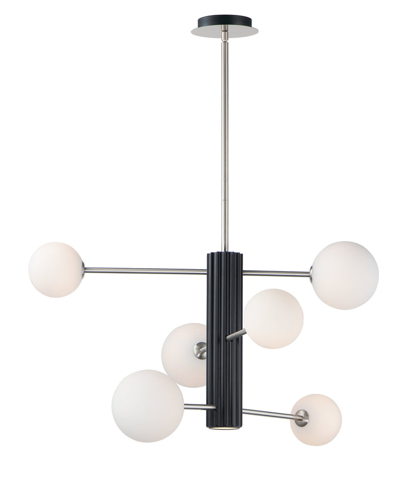 ET2 E24064-92BKSN LED Pendant, Black / Satin Nickel