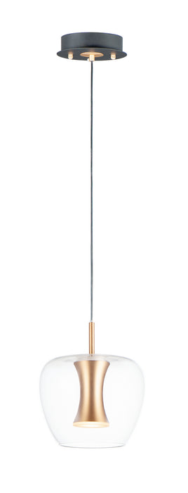 ET2 E24162-18BKGLD LED Pendant, Black / Gold
