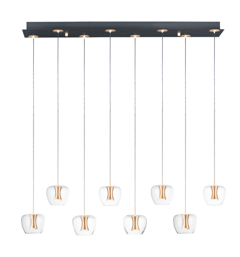 ET2 E24165-18BKGLD LED Pendant, Black / Gold