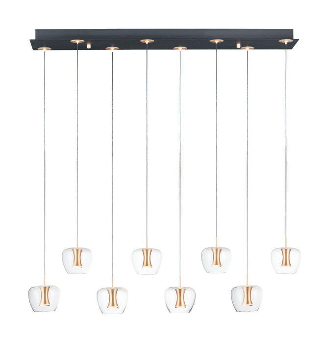 ET2 E24165-18BKGLD LED Pendant, Black / Gold