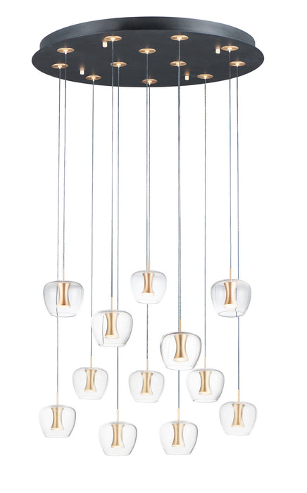 ET2 E24167-18BKGLD LED Pendant, Black / Gold