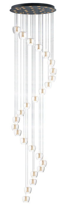 ET2 E24169-18BKGLD LED Pendant, Black / Gold