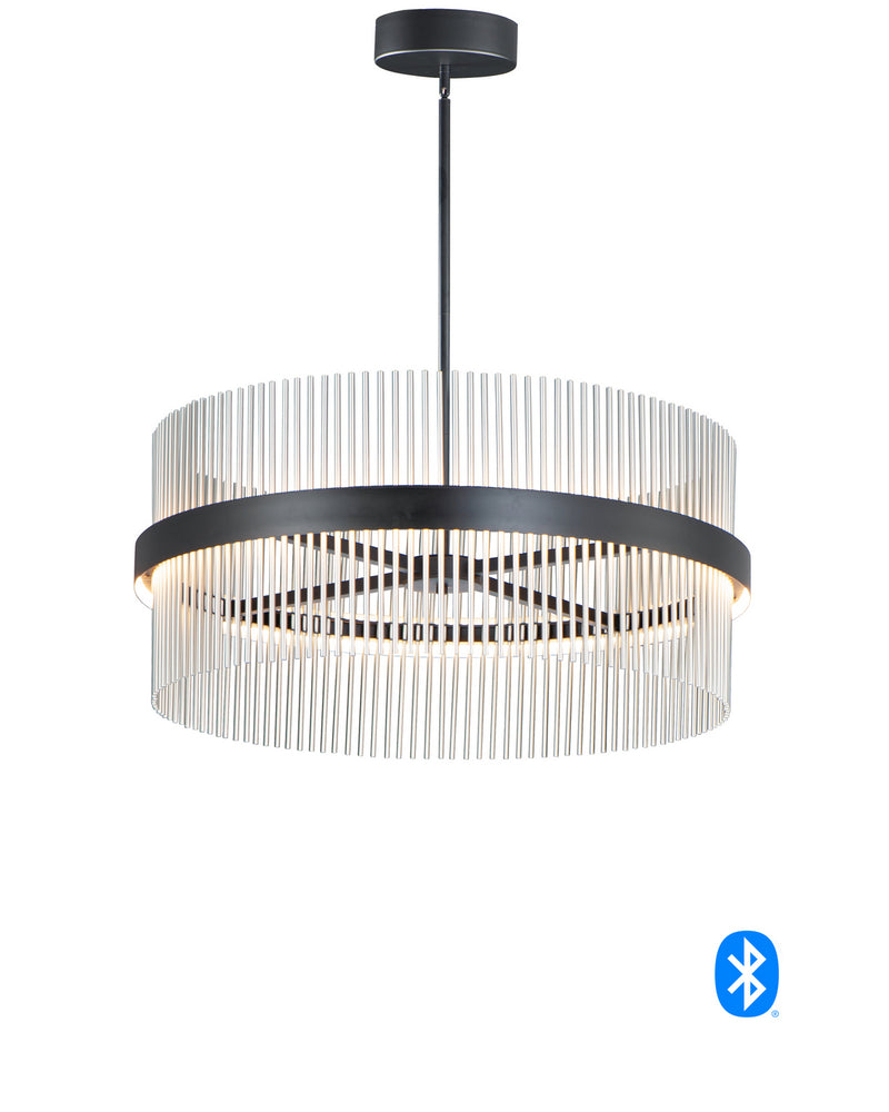 ET2 E34207-BKSN LED Pendant, Black / Satin Nickel