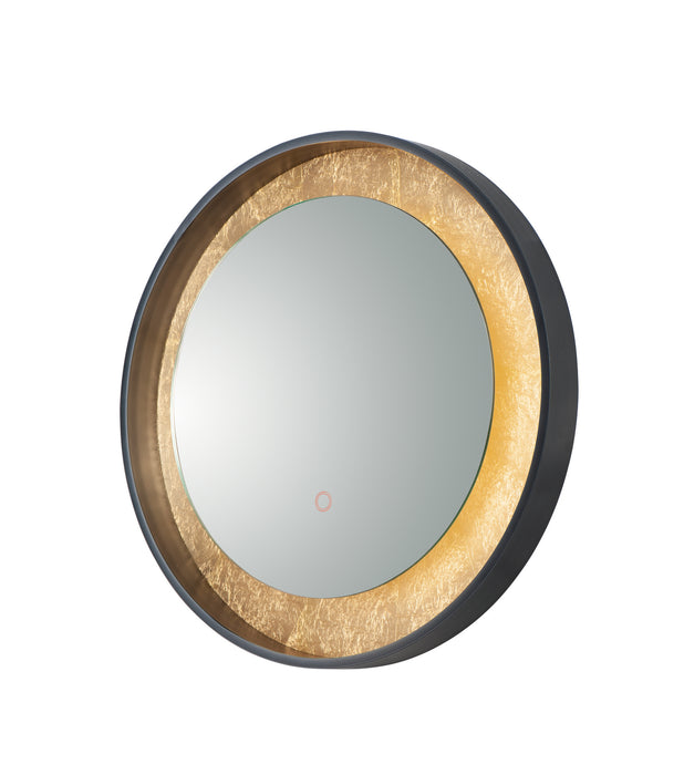 ET2 E42036-GLBK LED Mirror, Gold Leaf / Black