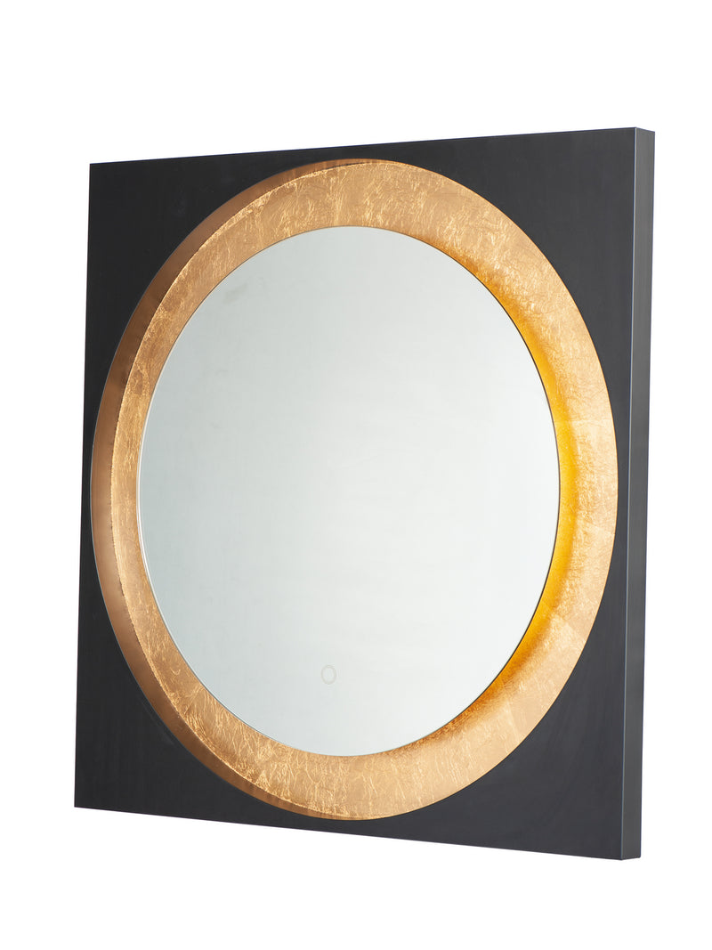ET2 E42040-GLBK LED Mirror, Gold Leaf / Black