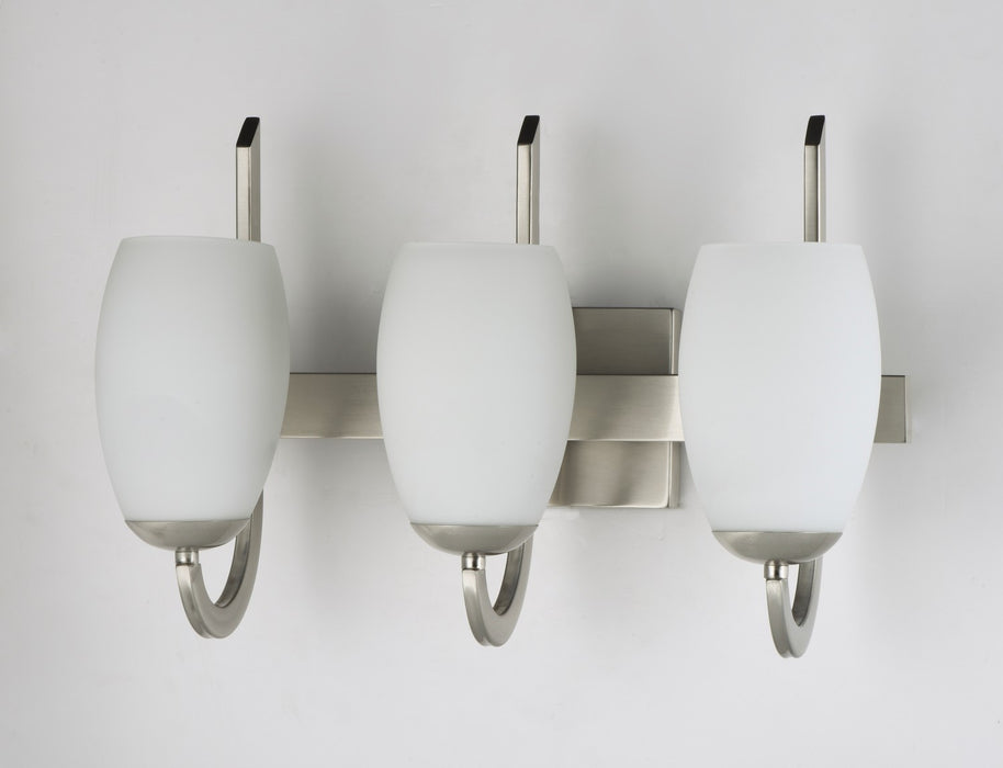 Maxim 21643SWSN Three Light Bath Vanity, Satin Nickel