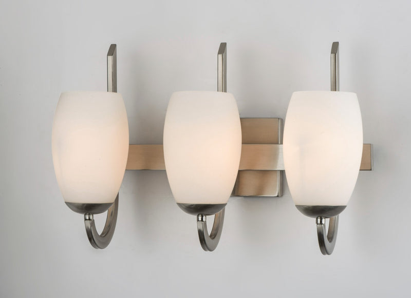 Maxim 21643SWSN Three Light Bath Vanity, Satin Nickel