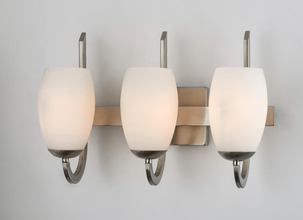 Maxim 21643SWSN Three Light Bath Vanity, Satin Nickel