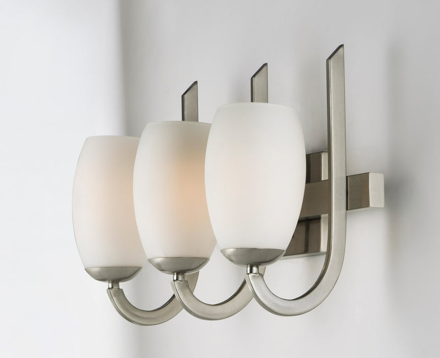 Maxim 21643SWSN Three Light Bath Vanity, Satin Nickel
