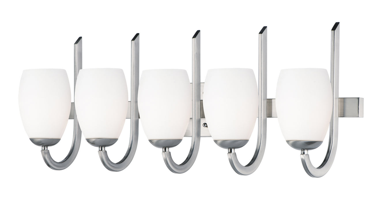 Maxim 21645SWSN Five Light Bath Vanity, Satin Nickel
