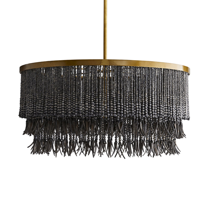 Arteriors 45083 Three Light Chandelier, Dark Gray Wash