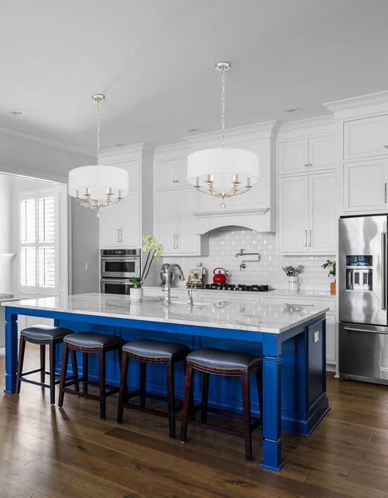 Crystorama 8016-PN Six Light Chandelier, Polished Nickel (Display - Final Sale)